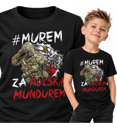 Koszulka dziecięca Patriotyczna   MUREM ZA POLSKIM MUNDUREM 4